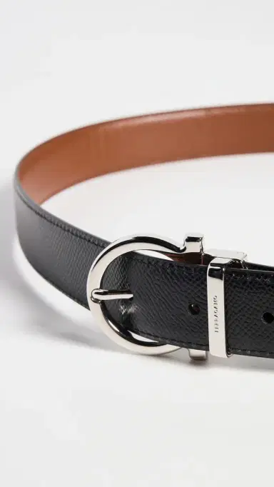 Ferragamo Single Gancio Reversible Paloma Leather Belt | Thumbnail 4 Ferragamo Single Gancio Reversible Paloma Leather Belt | Thumbnail 4