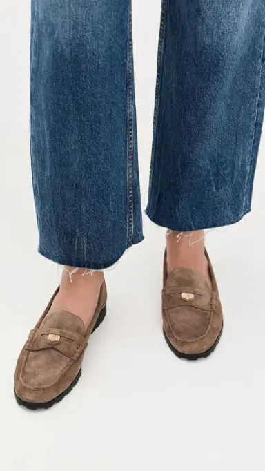 Veronica Beard Penny Lug Loafers Bark 5 | Thumbnail 3
