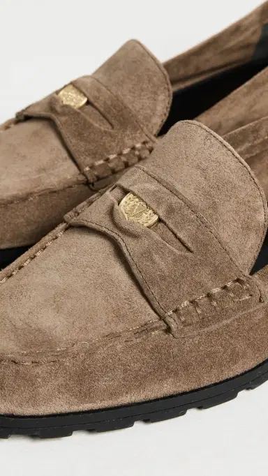 Veronica Beard Penny Lug Loafers Bark 5 | Thumbnail 6