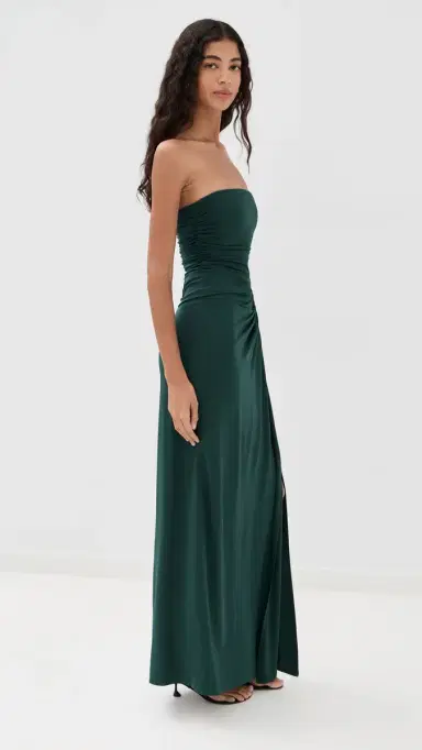 SIMKHAI Emma Bustier Gown Emerald | Thumbnail 4 SIMKHAI Emma Bustier Gown Emerald | Thumbnail 4