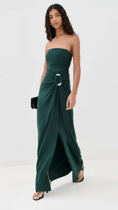 SIMKHAI Emma Bustier Gown Emerald | Thumbnail 5 SIMKHAI Emma Bustier Gown Emerald | Thumbnail 5