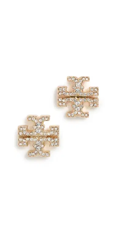 Tory Burch Icon Pavé Stud Earrings | Thumbnail 1