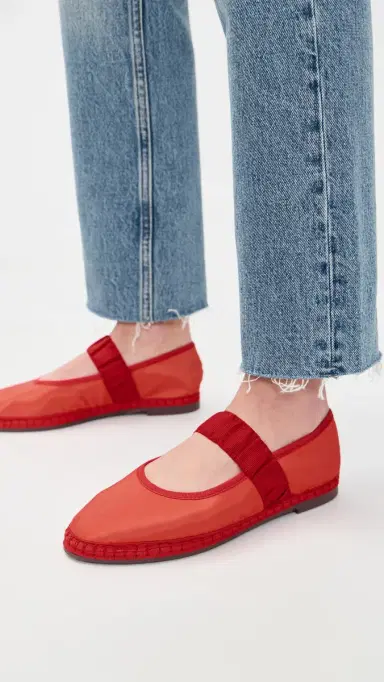 Flabelus Mafalda Ruffle Flats Red 36 | Thumbnail 3