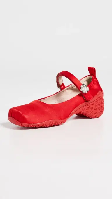 Simone Rocha Ballet Runner Shoes Red/Pearl/Clear | Thumbnail 2