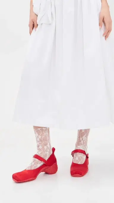 Simone Rocha Ballet Runner Shoes Red/Pearl/Clear | Thumbnail 3