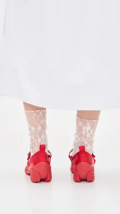 Simone Rocha Ballet Runner Shoes Red/Pearl/Clear | Thumbnail 4