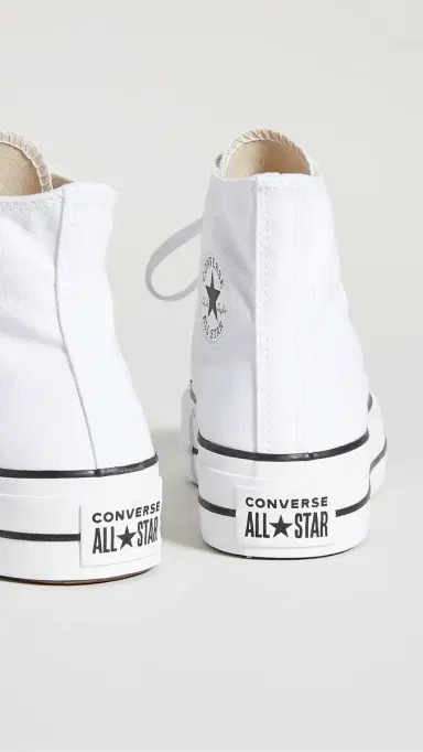 Converse Chuck Taylor All Star Lift High Top Sneakers White/Black/White | Thumbnail 4
