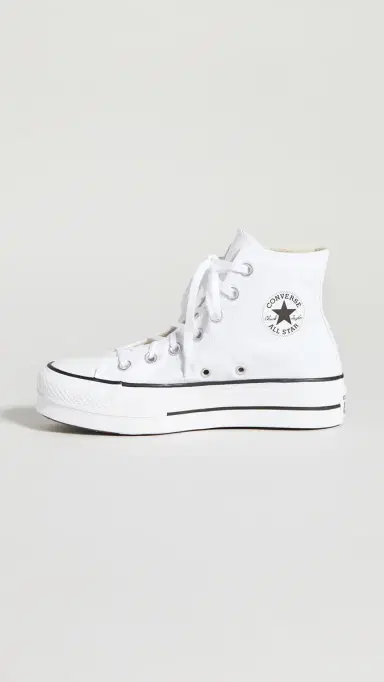 Converse Chuck Taylor All Star Lift High Top Sneakers White/Black/White | Thumbnail 6