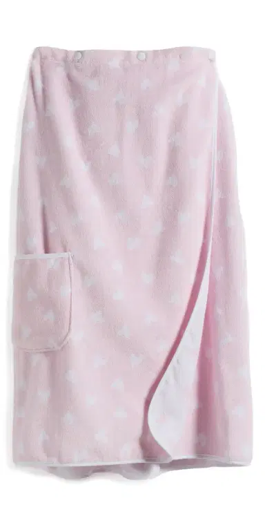 Weezie Bath Towel Wrap Tossed Pink Hearts M/L | Thumbnail 1