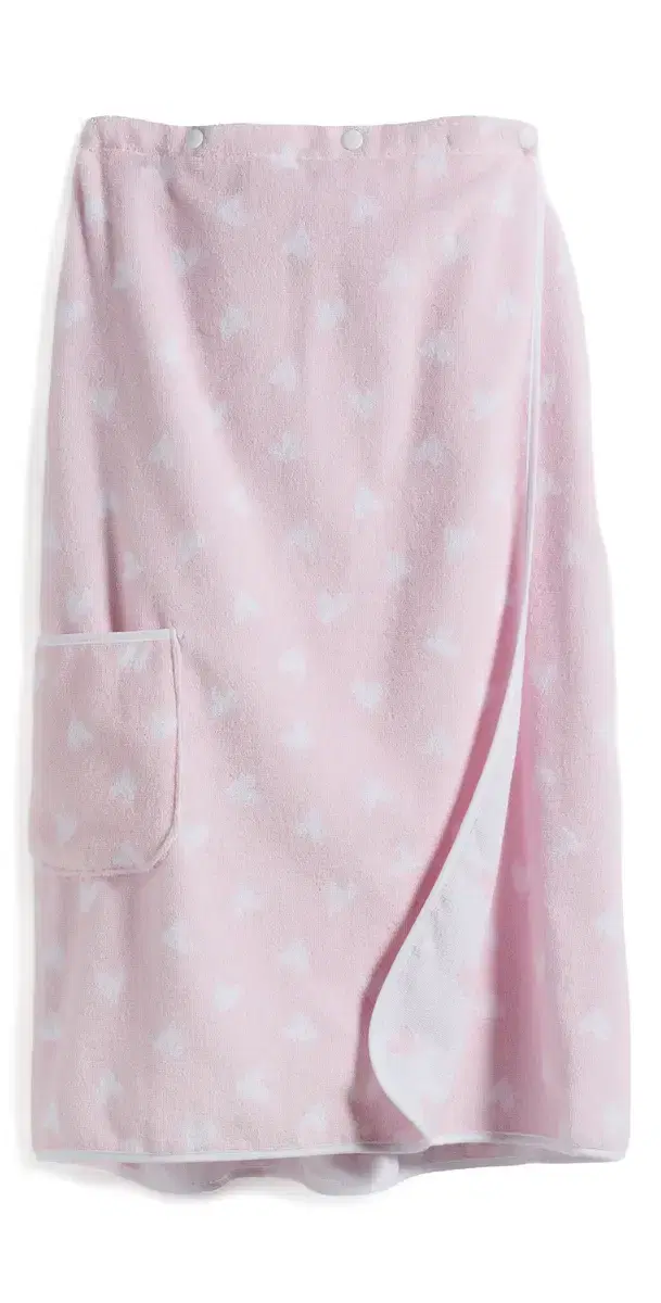 Weezie Bath Towel Wrap Tossed Pink Hearts M/L
