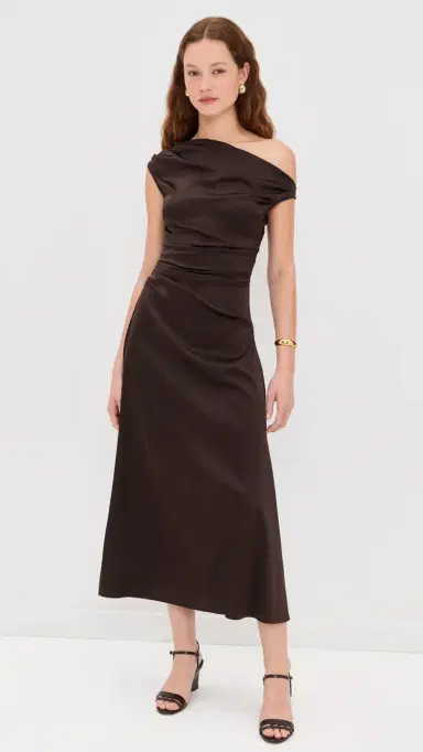 Staud Phare Silk Dress Earth | Thumbnail 2 Staud Phare Silk Dress Earth | Thumbnail 2
