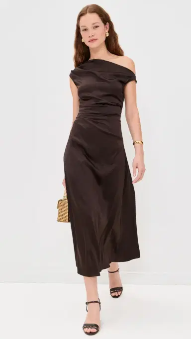 Staud Phare Silk Dress Earth | Thumbnail 5 Staud Phare Silk Dress Earth | Thumbnail 5