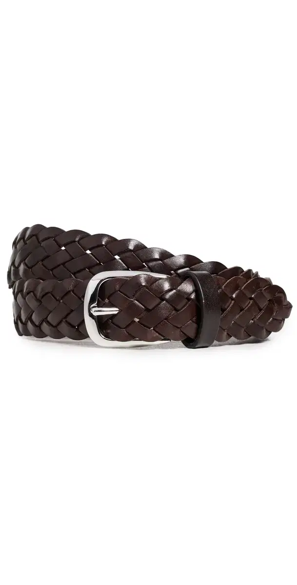 Anderson's Leather Woven Belt Brown M1