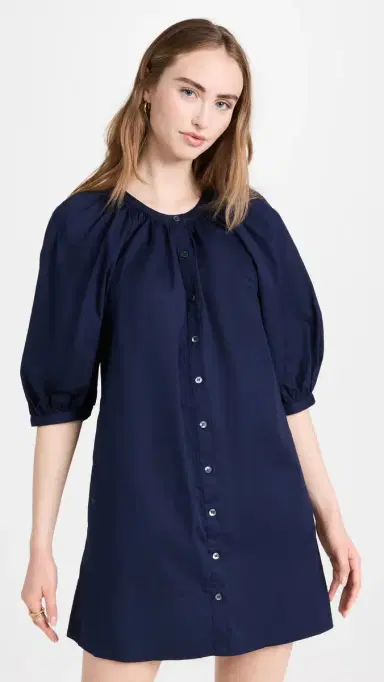 Staud Mini Vincent Dress Navy | Thumbnail 2