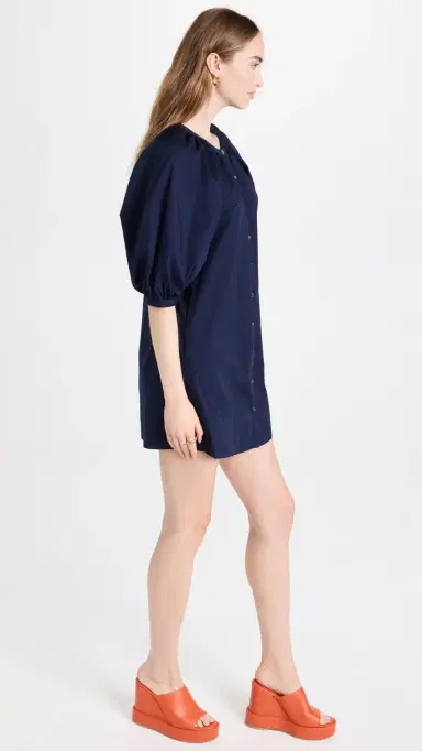 Staud Mini Vincent Dress Navy | Thumbnail 4