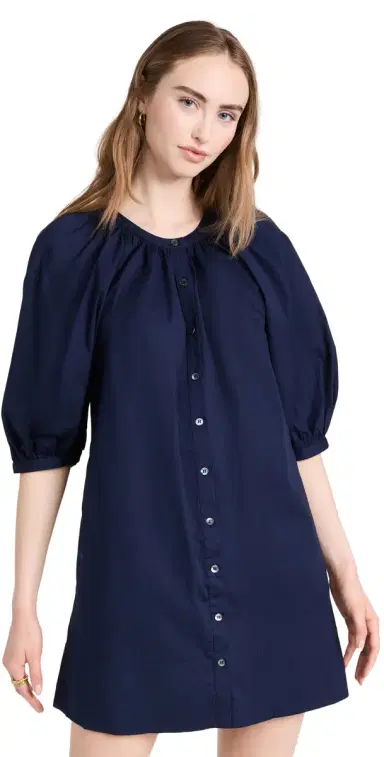 Staud Mini Vincent Dress Navy | Thumbnail 1