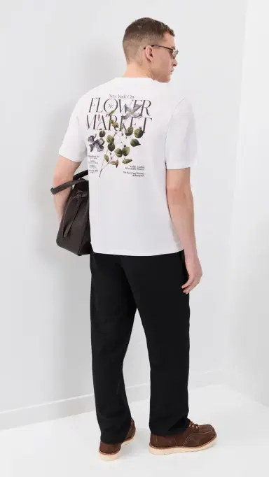 Les Deux Brady Flower Market T Shirt White | Thumbnail 2 Les Deux Brady Flower Market T Shirt White | Thumbnail 2