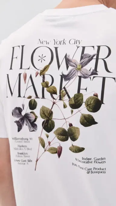Les Deux Brady Flower Market T Shirt White | Thumbnail 6 Les Deux Brady Flower Market T Shirt White | Thumbnail 6