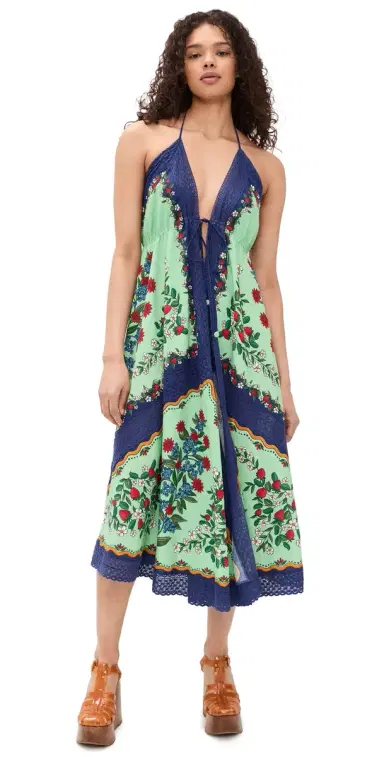 FARM Rio Fruit Beauty Faded Green Maxi Dress Fruit Beauty Faded Green | Thumbnail 1 FARM Rio Fruit Beauty Faded Green Maxi Dress Fruit Beauty Faded Green | Thumbnail 1