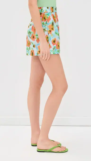 Tanya Taylor Fallon Shorts Powder Blue Multi | Thumbnail 4