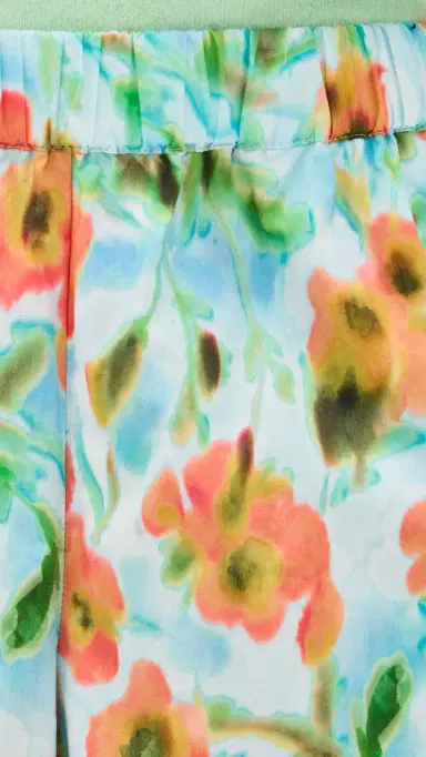 Tanya Taylor Fallon Shorts Powder Blue Multi | Thumbnail 6