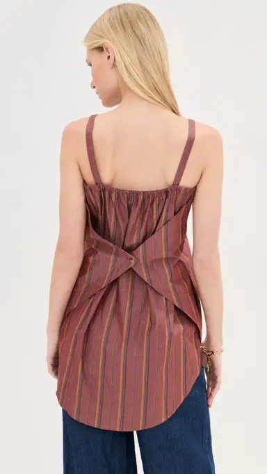 LE BOP Maeve Tunic Rust Stripe | Thumbnail 3 LE BOP Maeve Tunic Rust Stripe | Thumbnail 3