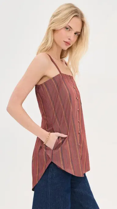 LE BOP Maeve Tunic Rust Stripe | Thumbnail 4 LE BOP Maeve Tunic Rust Stripe | Thumbnail 4