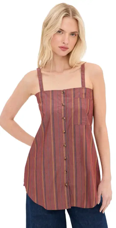 LE BOP Maeve Tunic Rust Stripe | Thumbnail 1 LE BOP Maeve Tunic Rust Stripe | Thumbnail 1