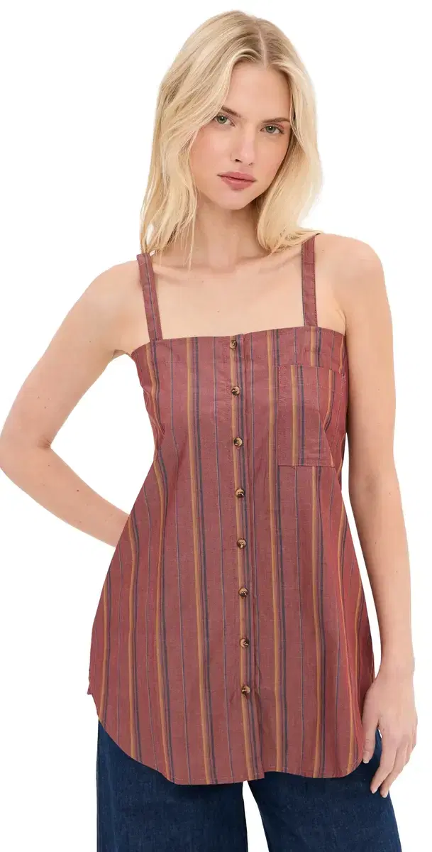 aeve Tunic Rust Stripe