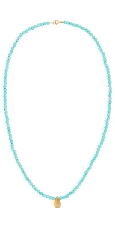 JIA JIA 14k Turquoise Citrine Teardrop Necklace | Thumbnail 1 JIA JIA 14k Turquoise Citrine Teardrop Necklace | Thumbnail 1