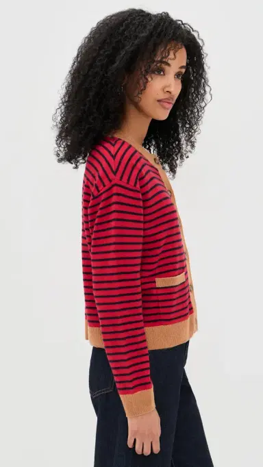 XÍRENA Lillian Cardigan Red tripe | Thumbnail 4 XÍRENA Lillian Cardigan Red tripe | Thumbnail 4