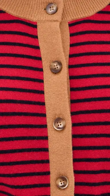 XÍRENA Lillian Cardigan Red tripe | Thumbnail 6 XÍRENA Lillian Cardigan Red tripe | Thumbnail 6