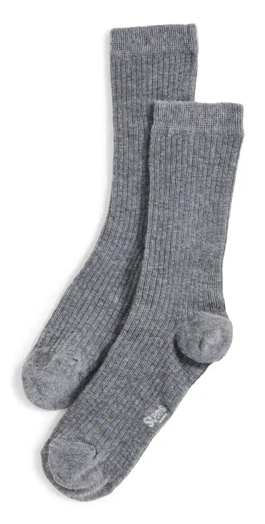 Stems Cloud Cashmere Crew Socks Grey One Size | Thumbnail 1 Stems Cloud Cashmere Crew Socks Grey One Size | Thumbnail 1