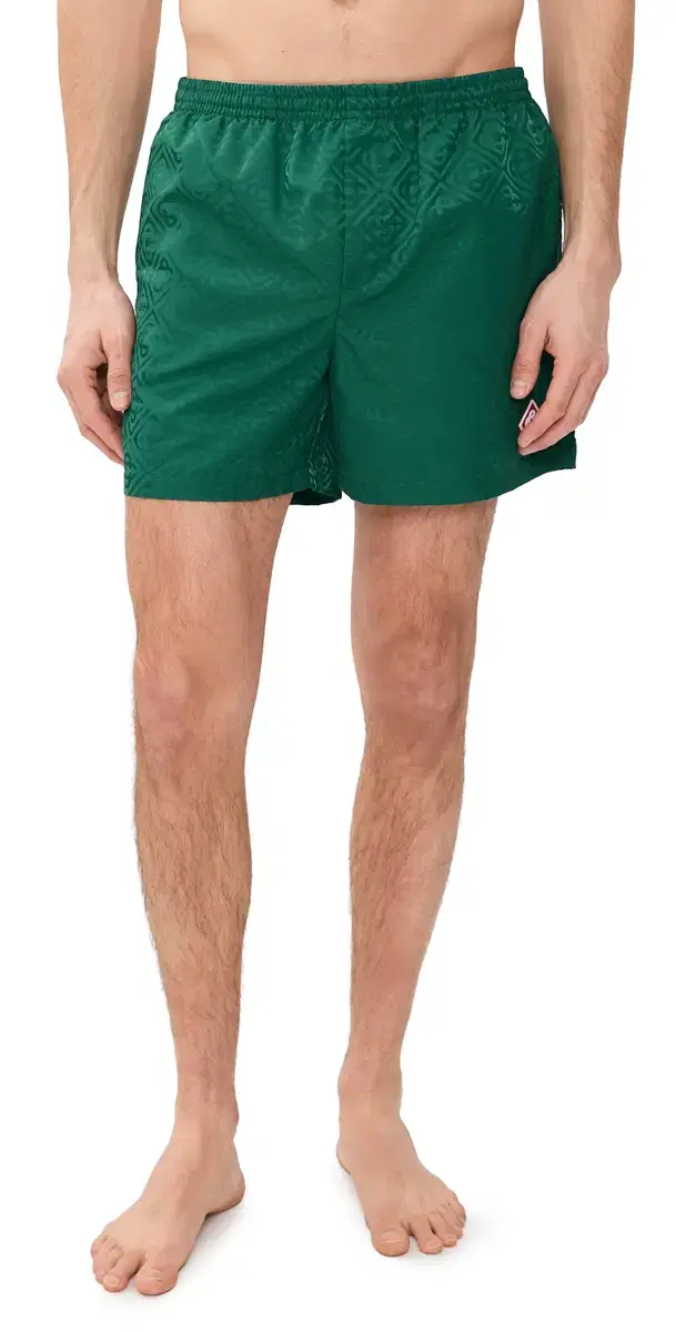 onogram Jacquard Swim Shorts 4 Green