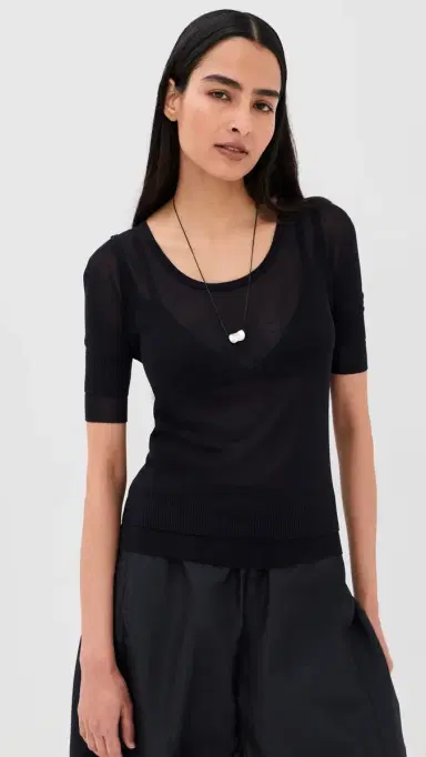 Lemaire Seamless Trompe L'Oeil Top Midnight | Thumbnail 2