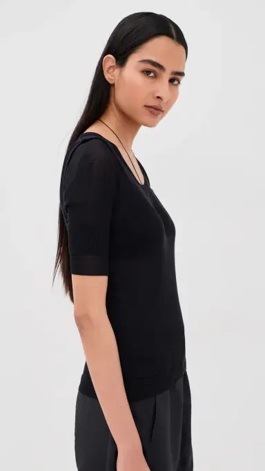 Lemaire Seamless Trompe L'Oeil Top Midnight | Thumbnail 4
