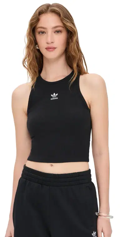 Adidas Essentials Rib Tank Black M | Thumbnail 1