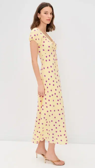 MAUDE CLUB Natasha Dress Yellow Purple | Thumbnail 4 MAUDE CLUB Natasha Dress Yellow Purple | Thumbnail 4