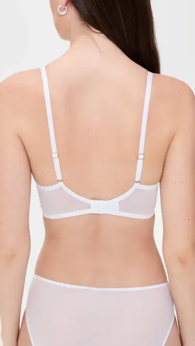 Natori Flora Unlined Balconette Underwire Bra White | Thumbnail 3