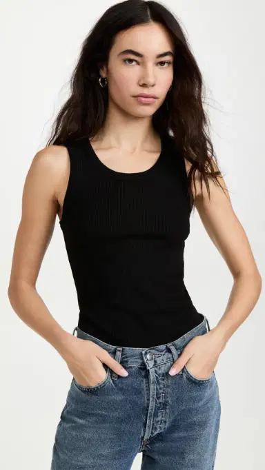 AGOLDE Poppy Tank Black M | Thumbnail 2