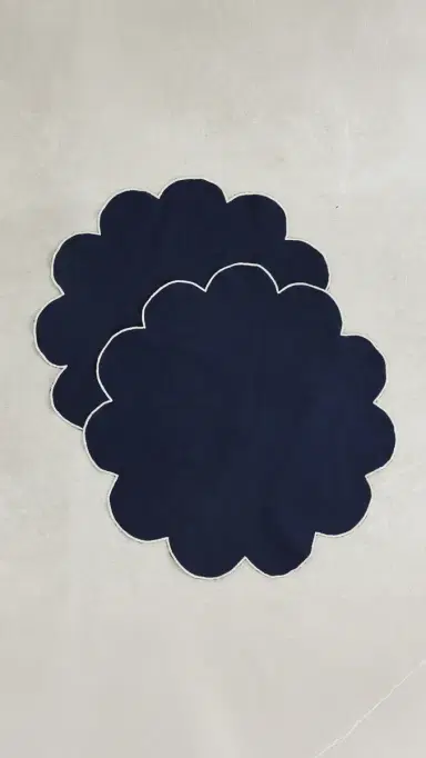 Carolina K Eterna Placemats Set Navy One Size | Thumbnail 2