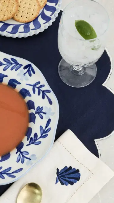 Carolina K Eterna Placemats Set Navy One Size | Thumbnail 3