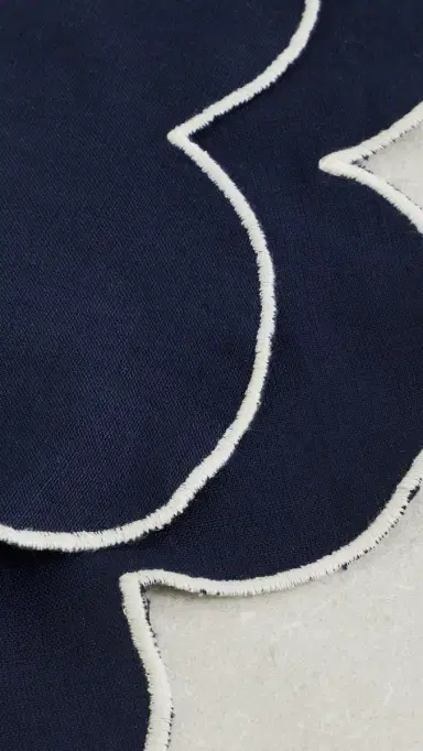 Carolina K Eterna Placemats Set Navy One Size | Thumbnail 4