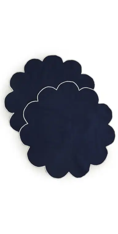 Carolina K Eterna Placemats Set Navy One Size | Thumbnail 1