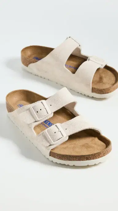 Birkenstock Arizona Soft Footbed Sandals Antique White 45 | Thumbnail 4
