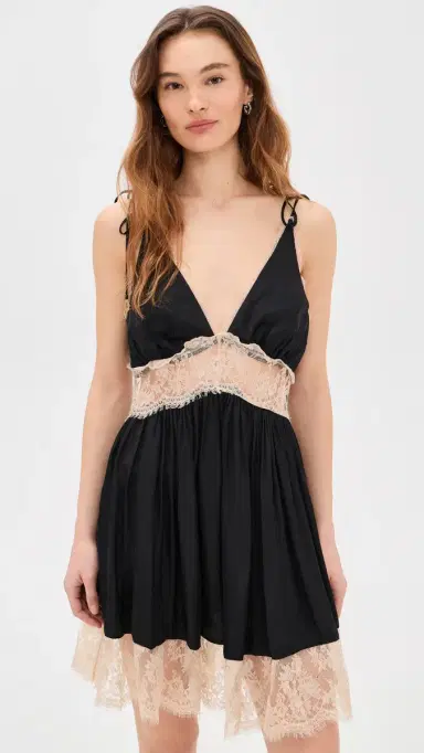 Sea Ethel Solid Mini Dress Black | Thumbnail 2