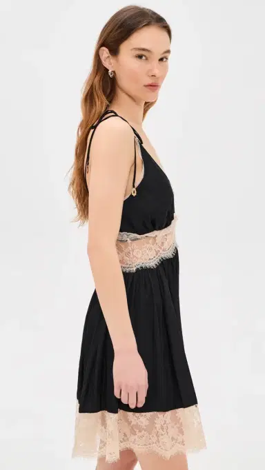 Sea Ethel Solid Mini Dress Black | Thumbnail 4