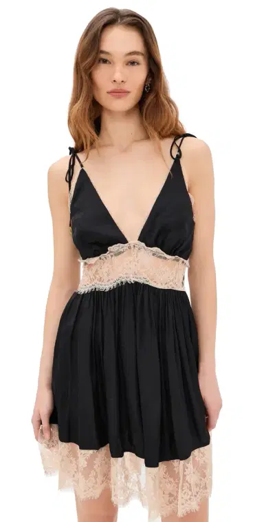 Sea Ethel Solid Mini Dress Black | Thumbnail 1