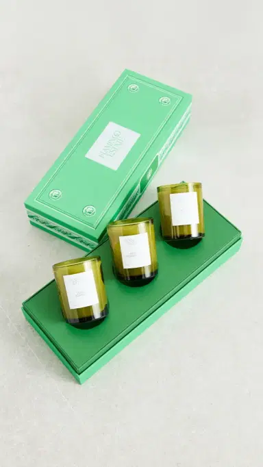 Flamingo Estate Mini Three Sisters Candle Set Green One Size | Thumbnail 2 Flamingo Estate Mini Three Sisters Candle Set Green One Size | Thumbnail 2
