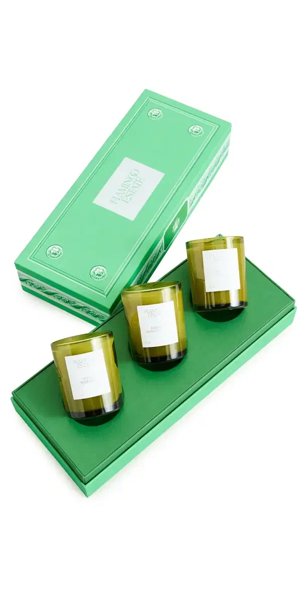 Flamingo Estate Mini Three Sisters Candle Set Green One Size